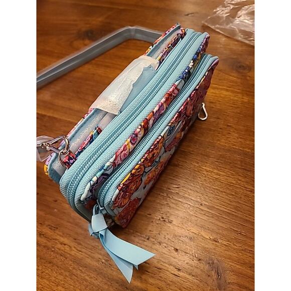 Rare Disney RFID Deluxe All Together Crossbody In Mickey\'s Colorful Garden main image 4